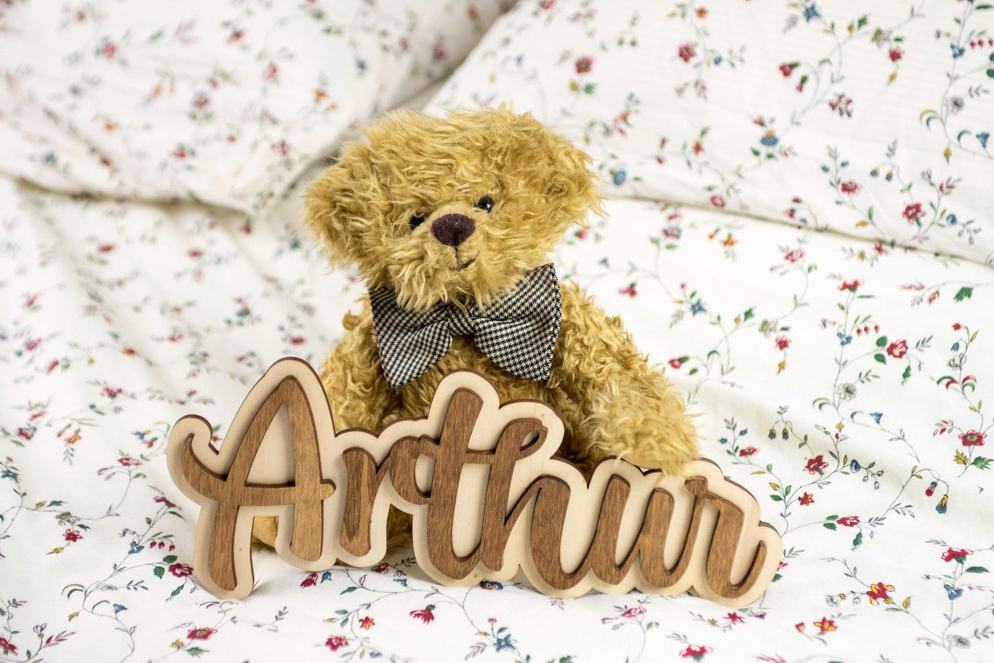 Personalized wooden first name – Door or child’s bedroom decoration – Birth, baby shower, birthday gift idea – Made in France