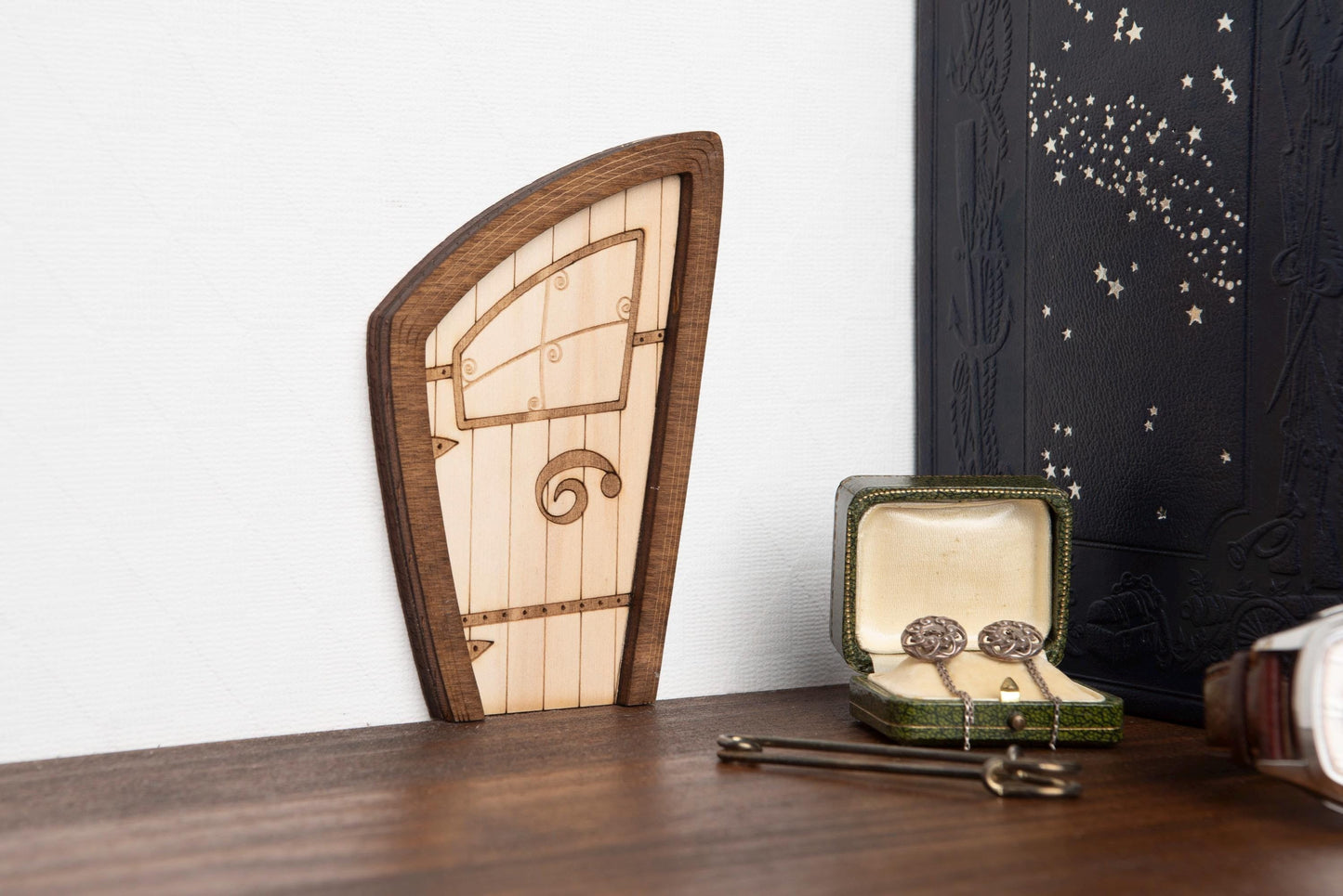 Alice in Wonderland Mini Wooden Decorative Door - Fantasy Imaginary Door - Fantasy Goblin Fairy Wall Decor