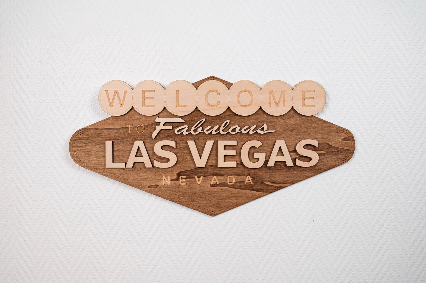 Plaque murale bois Welcome to Fabulous Las Vegas – Décoration USA vintage rétro – Souvenir voyage Nevada casino jeux – Made in France