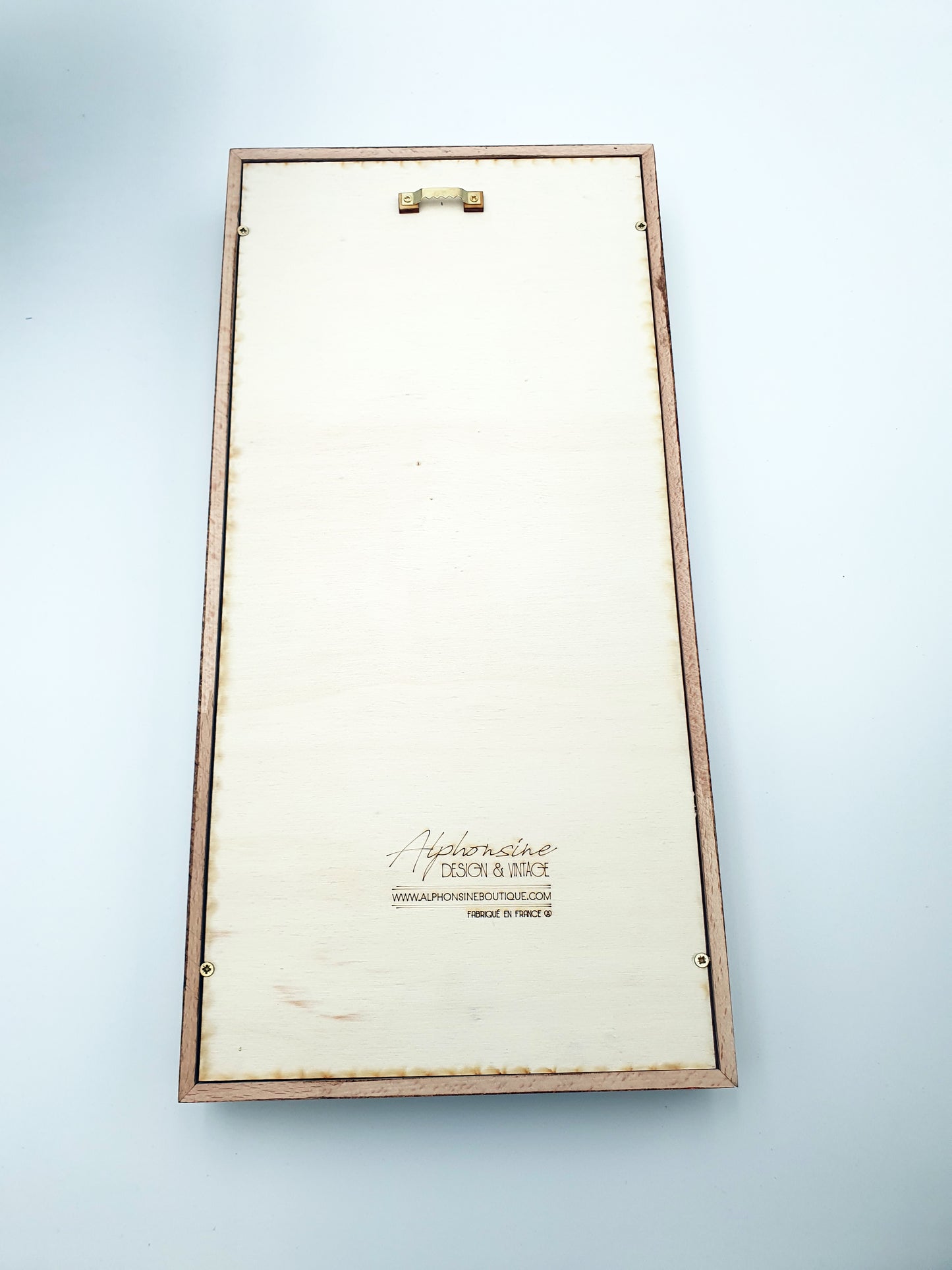 Tableau décoratif vague japonaise en bois découpé – cadre en bois – design inspiration Hokusai – déco murale zen et artisanale