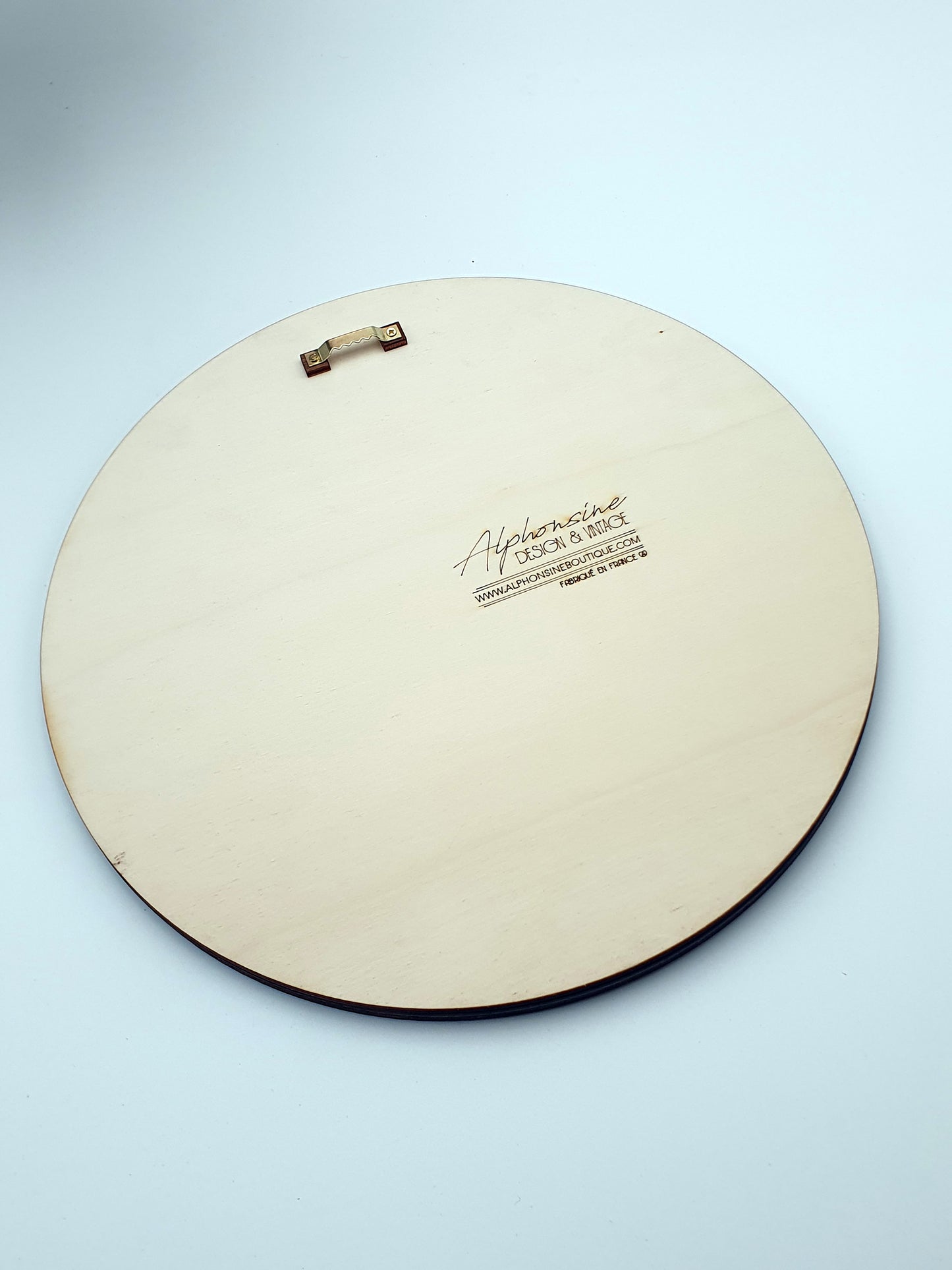 Miroir mural japonais en bois 30 cm – Sakura cerisier en fleurs gravé laser – Art mural rond style japonais – Panneau Hanami zen Shoji