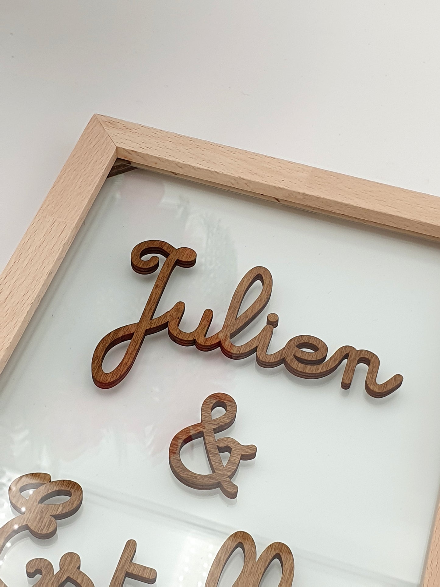 PERSONNALISABLE - Tableau en verre “Les Cucultes” – Citation personnalisable flottante