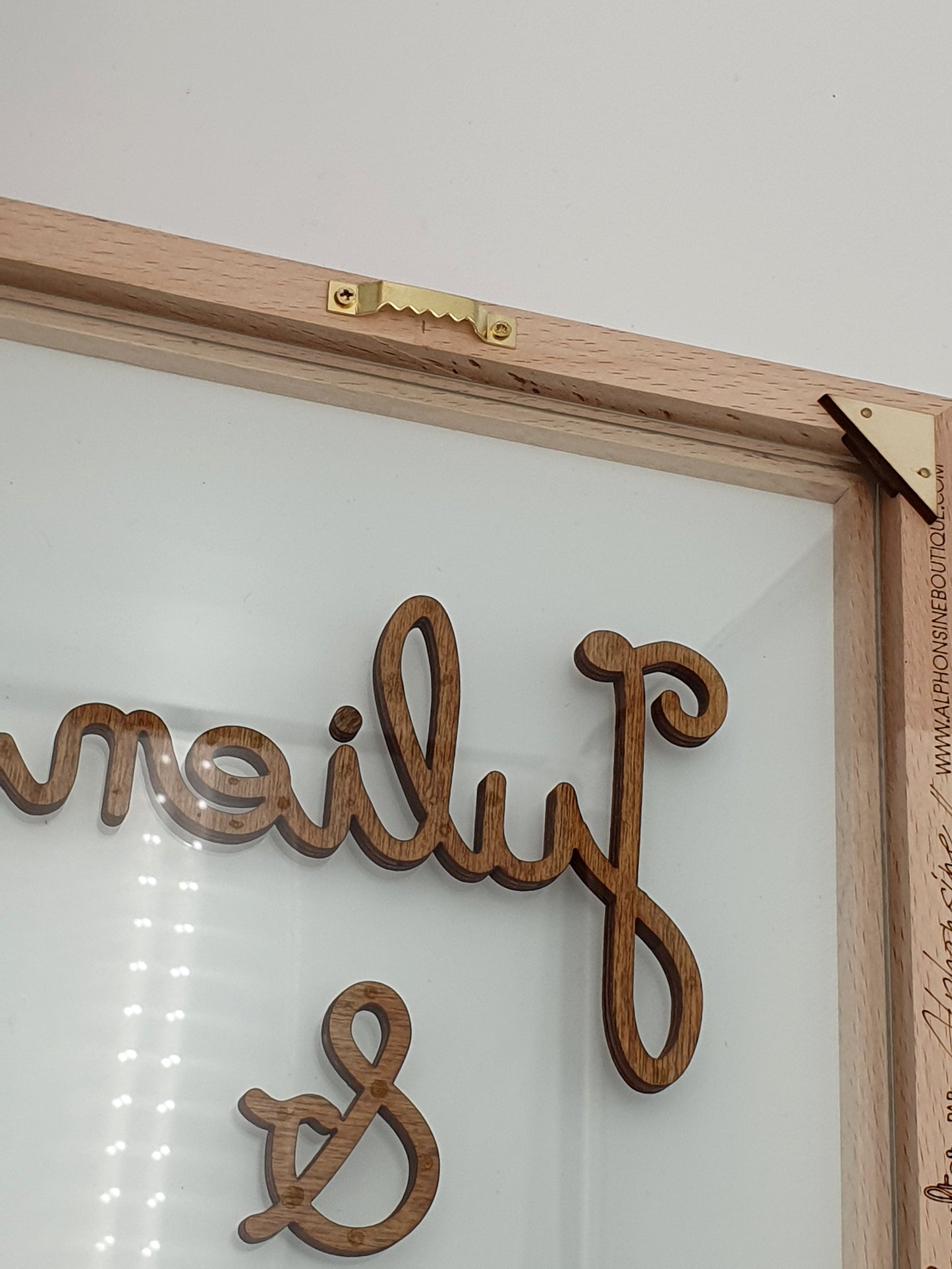 PERSONNALISABLE - Tableau en verre “Les Cucultes” – Citation personnalisable flottante