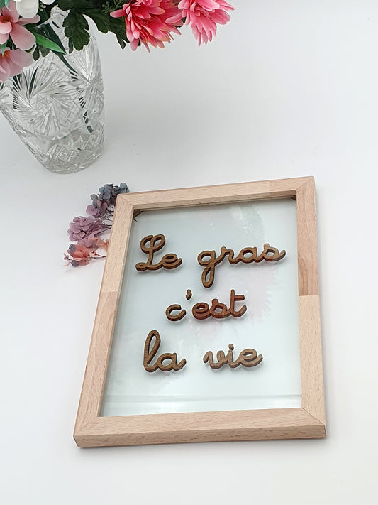 Réplique Kaamelott “Le gras c'est la vie” - Tableau en verre “Les Cucultes”