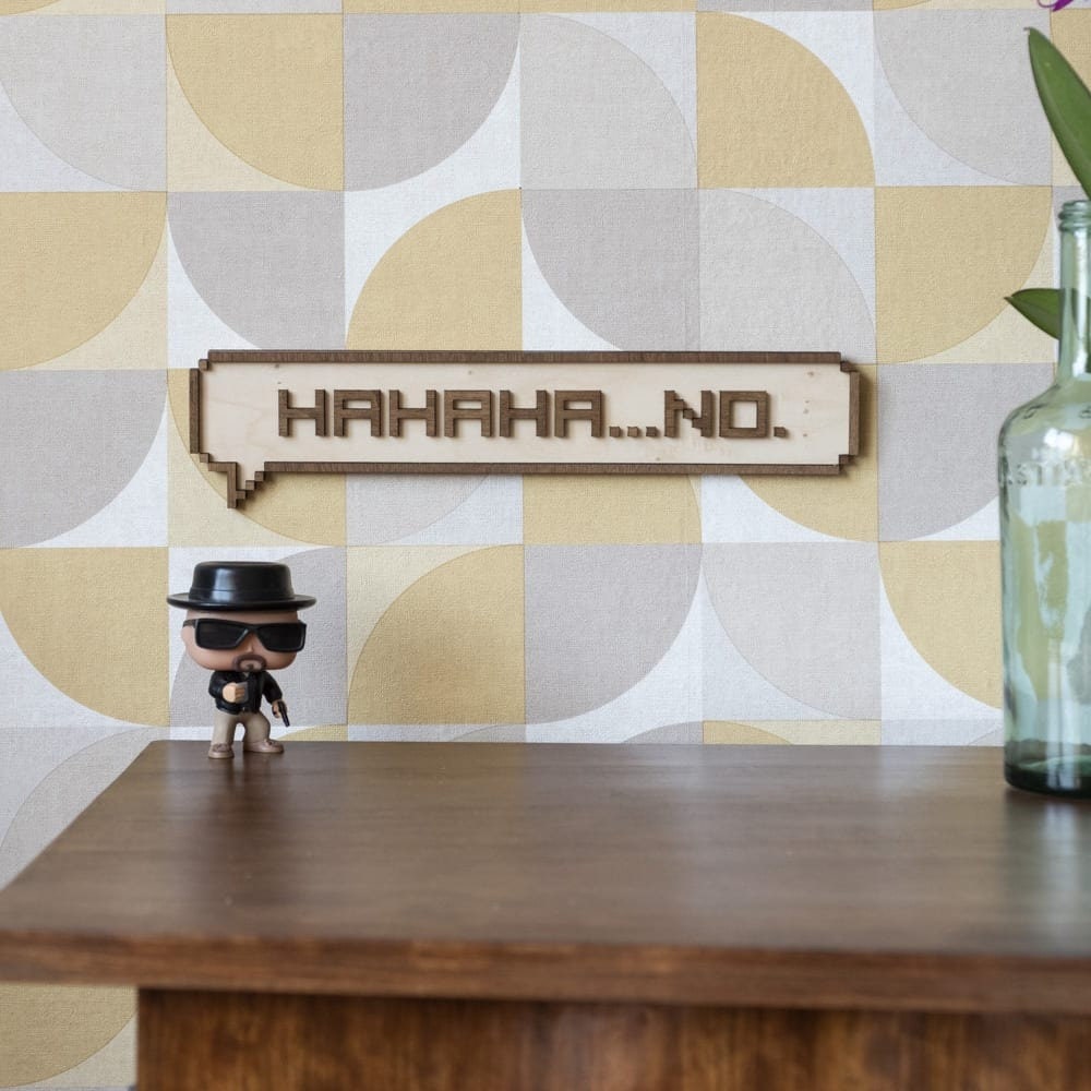 Personalized wooden speech bubble – Pixel style text – Retro vintage 80s-90s gamer decor – Unique geek gift