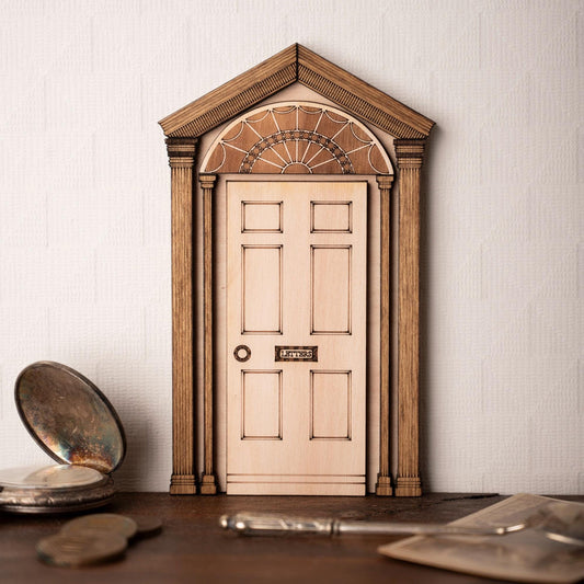 Wall decoration miniature door mini fairy mouse doll house victorian sherlock holmes english british retro vintage alice mary poppins