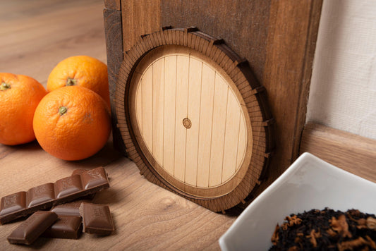 Mini decorative wooden door – Hobbit and Middle Earth inspiration – Lord of the Rings fantasy geek wall decor