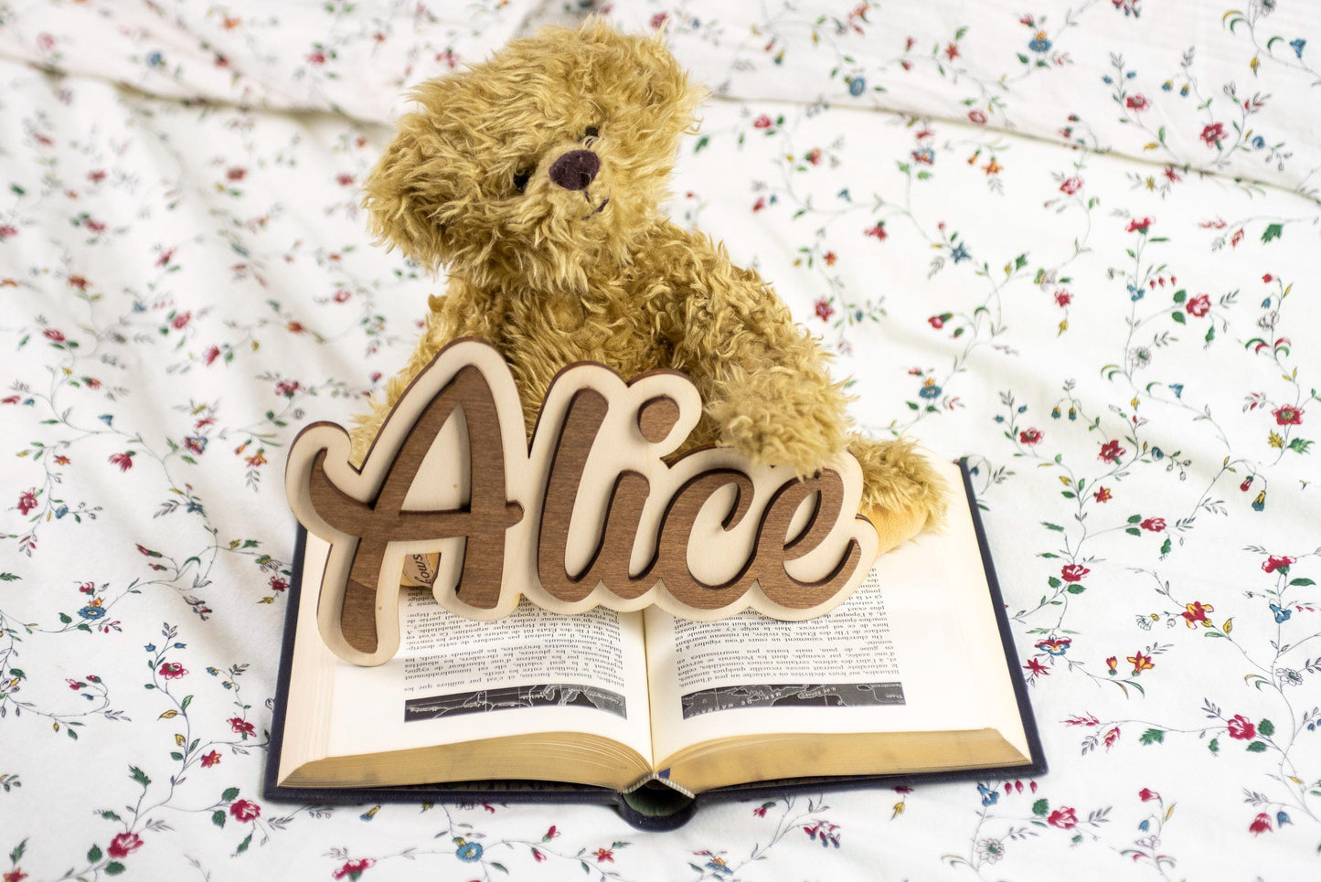 Personalized wooden first name – Door or child’s bedroom decoration – Birth, baby shower, birthday gift idea – Made in France