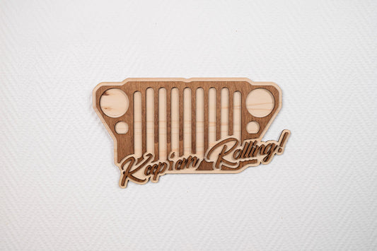 Jeep Willys wooden wall light – Vintage US WW2 military decoration – Old World War II vehicle painting – Made in France