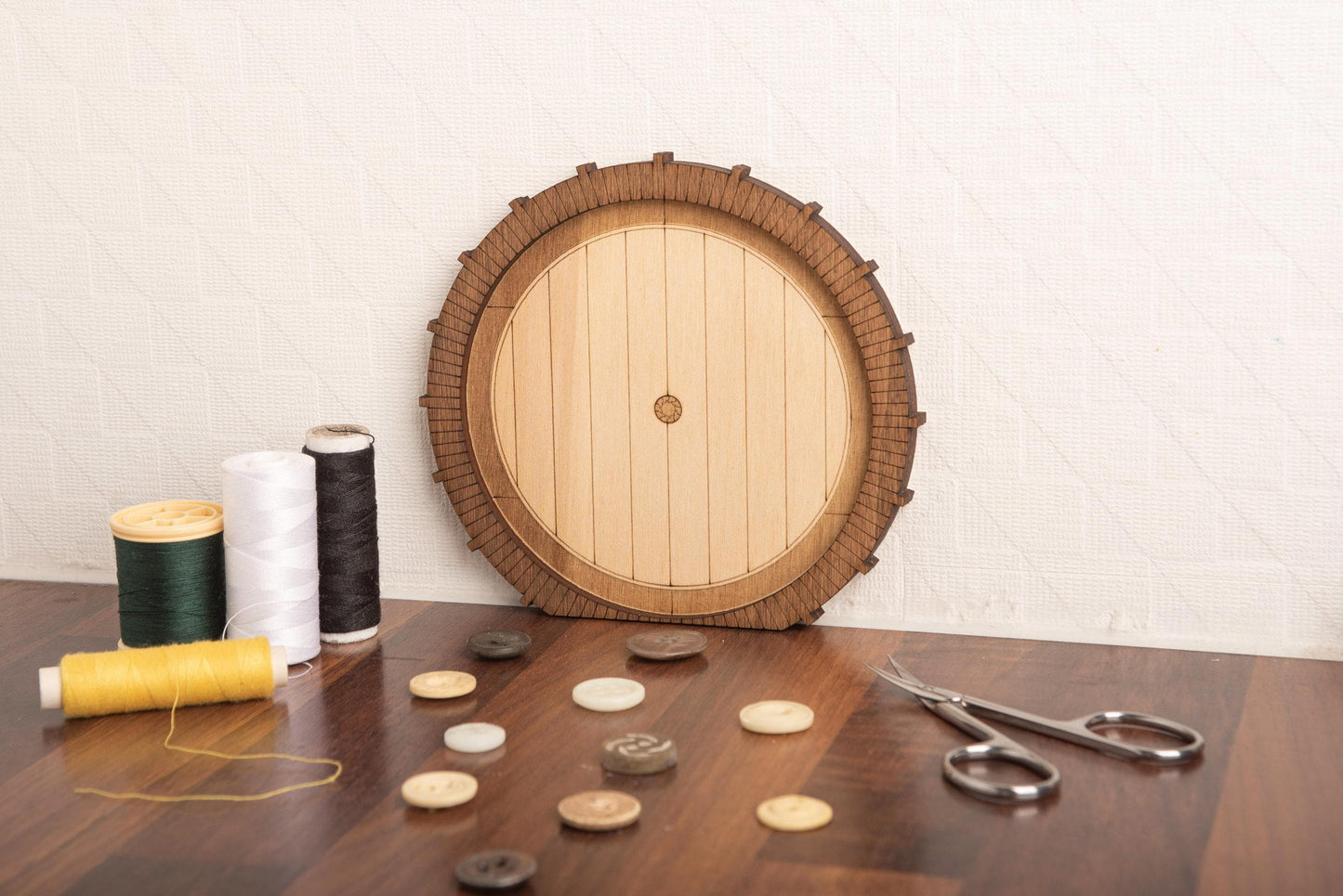 Mini decorative wooden door – Hobbit and Middle Earth inspiration – Lord of the Rings fantasy geek wall decor