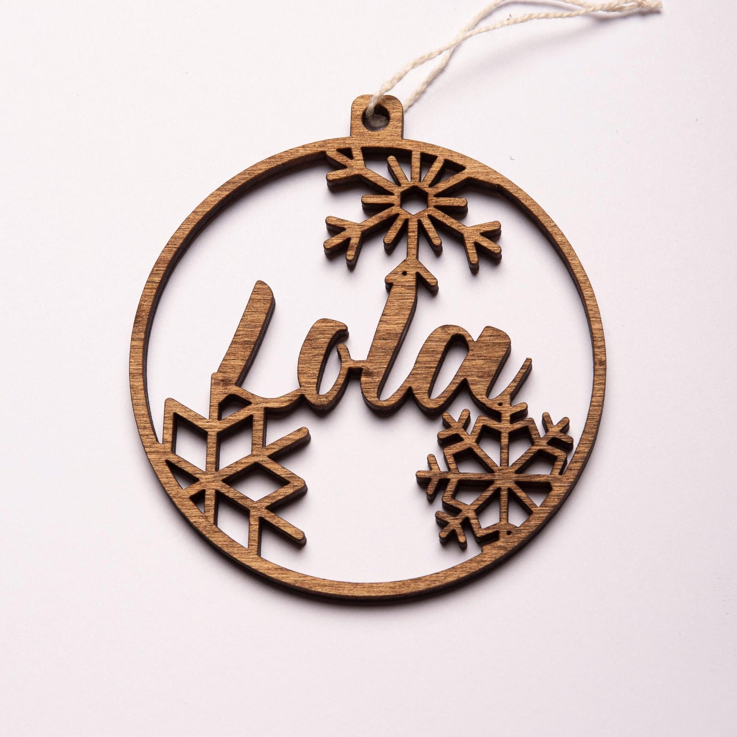 Christmas Snowflake Ball Suspension Personalized Name Birth Gift First Christmas Baby or Animals Unique