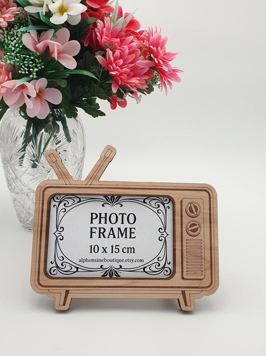 Vintage TV photo frame Format 10x15cm retro geek retrogaming decoration nostalgia 80s original gift
