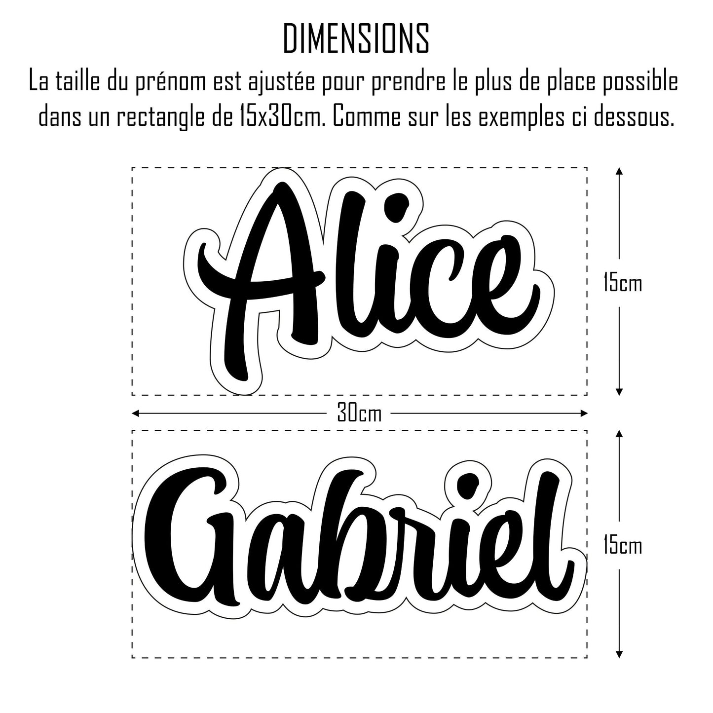 Personalized wooden first name – Door or child’s bedroom decoration – Birth, baby shower, birthday gift idea – Made in France
