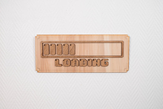 Loading - Retro gaming wood wall decoration geek pixel video games gaming room vintage gamer gift 80s 90s