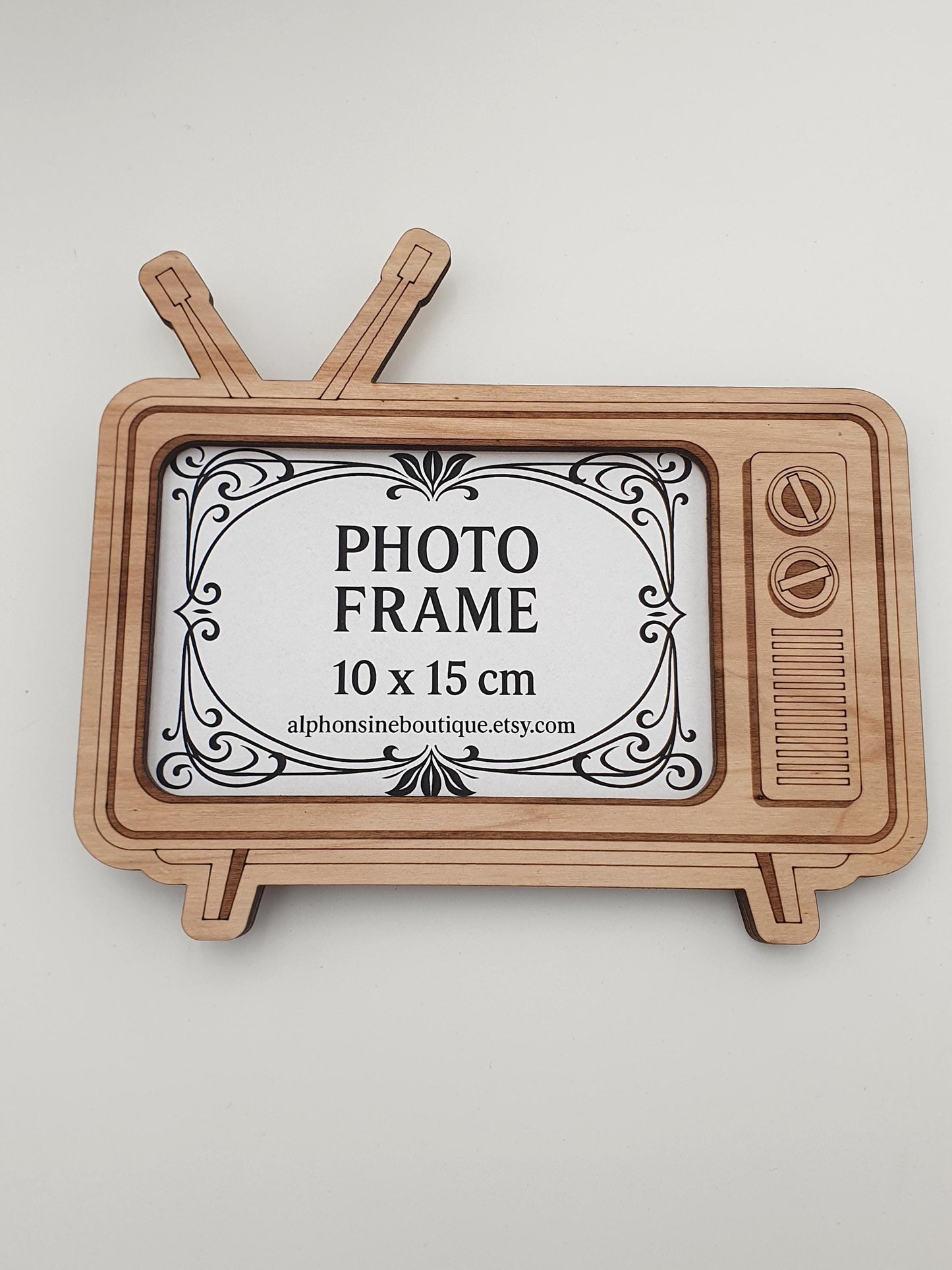Cadre photo TV Vintage Format 10x15cm rétro geek retrogaming décoration nostalgie années 80 cadeau original