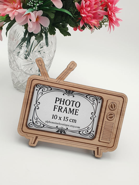 Vintage TV photo frame Format 10x15cm retro geek retrogaming decoration nostalgia 80s original gift