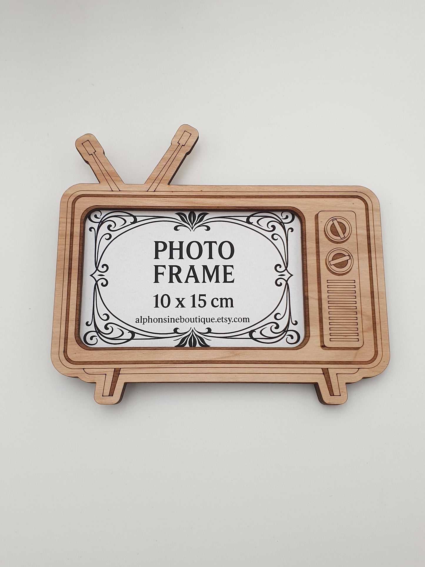 Cadre photo TV Vintage Format 10x15cm rétro geek retrogaming décoration nostalgie années 80 cadeau original