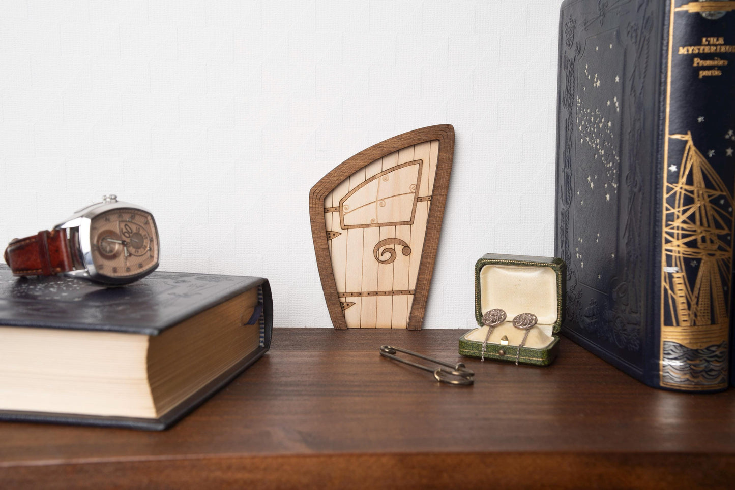 Alice in Wonderland Mini Wooden Decorative Door - Fantasy Imaginary Door - Fantasy Goblin Fairy Wall Decor