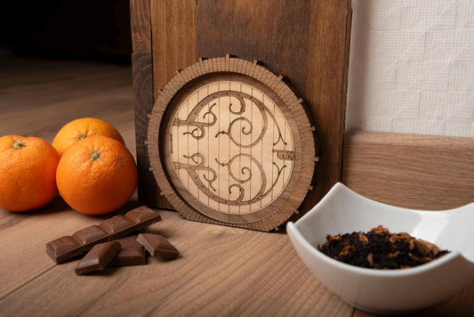 Mini porte murale en bois – Décor fantasy trou de souris magique inspirée du Hobbit