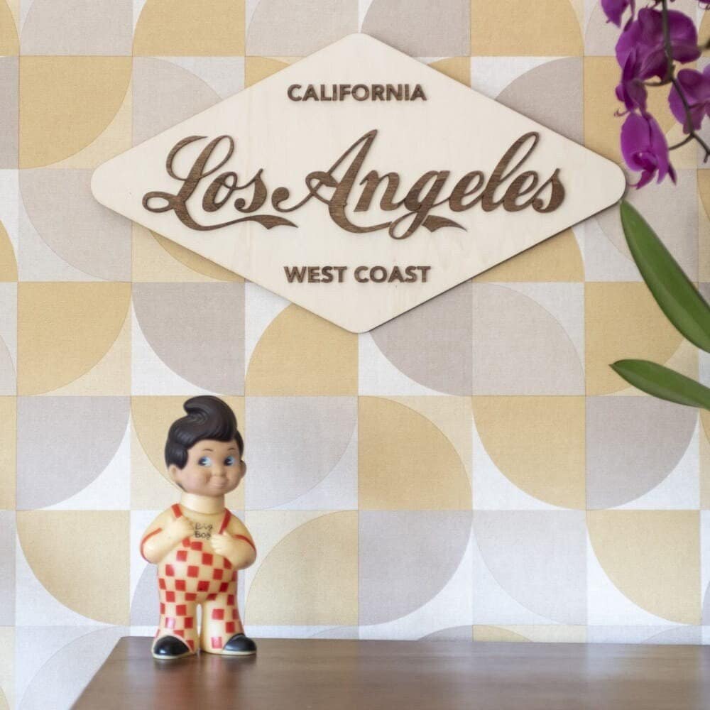 Los Angeles Wooden Wall Decor - California West Coast - Vintage Retro USA Travel
