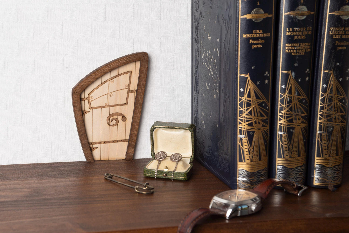 Alice in Wonderland Mini Wooden Decorative Door - Fantasy Imaginary Door - Fantasy Goblin Fairy Wall Decor