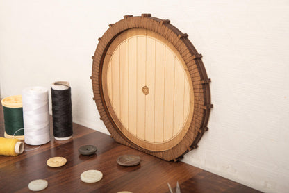 Mini decorative wooden door – Hobbit and Middle Earth inspiration – Lord of the Rings fantasy geek wall decor