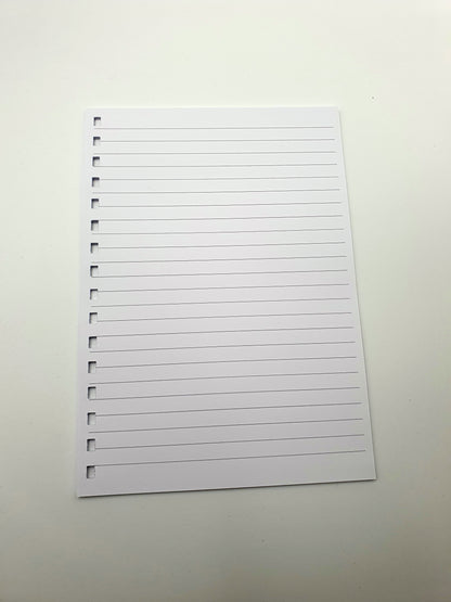 Recharge papier ligné A5 – 80 feuilles (160 pages) – Papier 80g