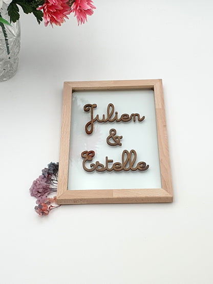 PERSONNALISABLE - Tableau en verre “Les Cucultes” – Citation personnalisable flottante