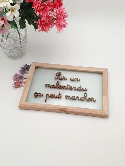 Réplique culte “Sur un malentendu, ça peut marcher” - Les Bronzés font du Ski - Tableau en verre “Les Cucultes”