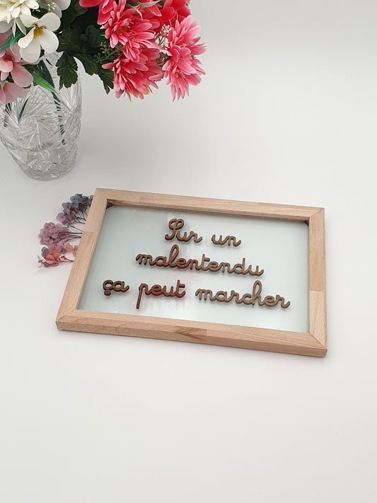 Réplique culte “Sur un malentendu, ça peut marcher” - Les Bronzés font du Ski - Tableau en verre “Les Cucultes”