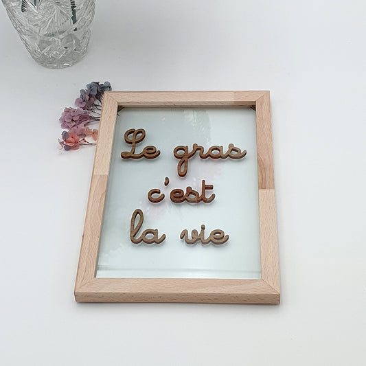 Réplique Kaamelott “Le gras c'est la vie” - Tableau en verre “Les Cucultes”