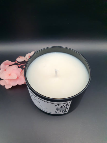 Bougie parfumée Fleur d'oranger – Black Edition | Cire de soja naturelle | Fabriquée en France