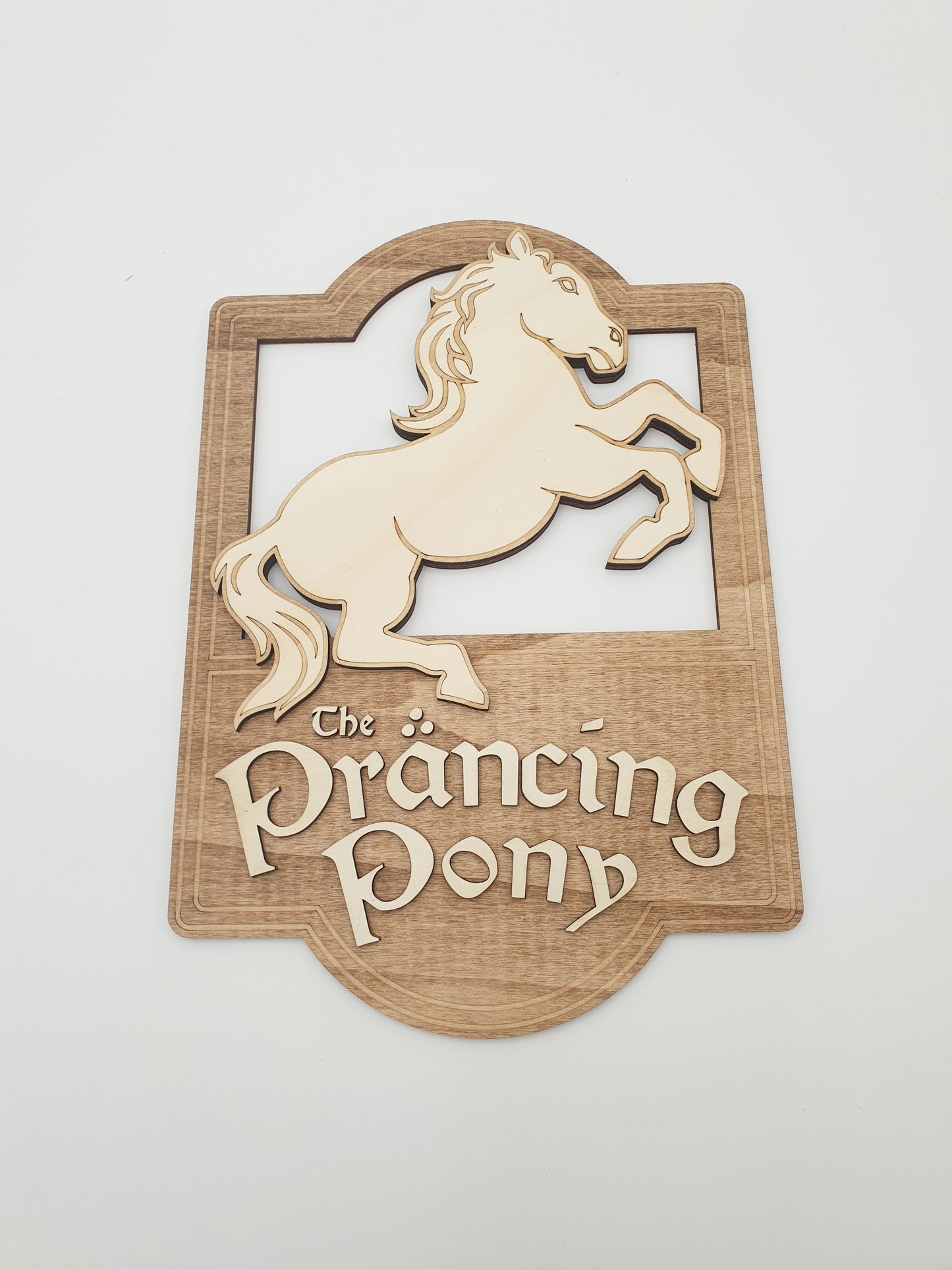 Wall decoration miniature sign mini tavern Prancing Pony lord of the rings cute pony heroic fantasy horse pony dollhouse