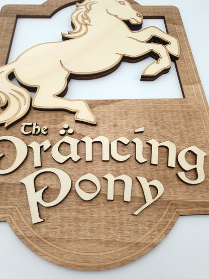 Wall decoration miniature sign mini tavern Prancing Pony lord of the rings cute pony heroic fantasy horse pony dollhouse
