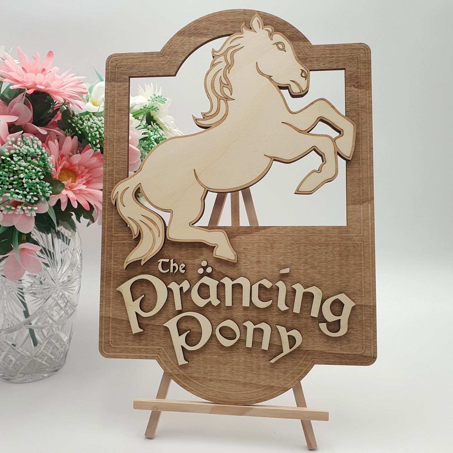Wall decoration miniature sign mini tavern Prancing Pony lord of the rings cute pony heroic fantasy horse pony dollhouse