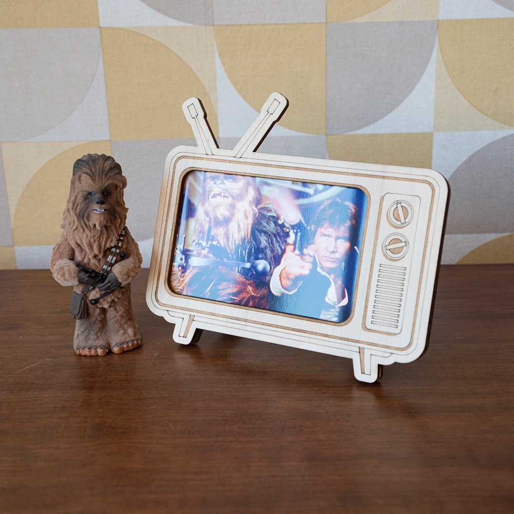 Cadre photo TV Vintage Format 10x15cm rétro geek retrogaming décoration nostalgie années 80 cadeau original