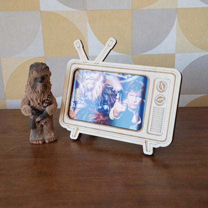 Cadre photo TV Vintage Format 10x15cm rétro geek retrogaming décoration nostalgie années 80 cadeau original