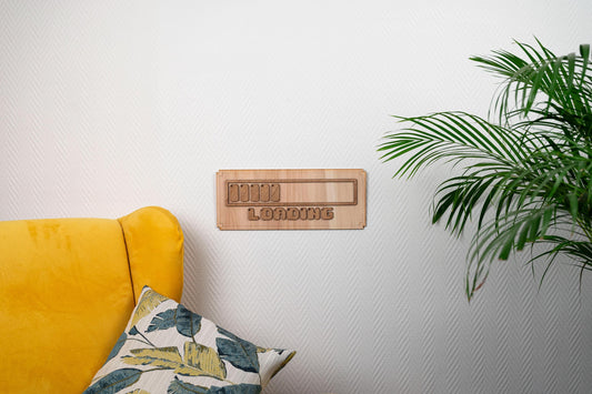 Loading - Retro gaming wood wall decoration geek pixel video games gaming room vintage gamer gift 80s 90s