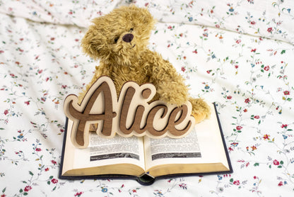 Personalized wooden first name – Door or child’s bedroom decoration – Birth, baby shower, birthday gift idea – Made in France