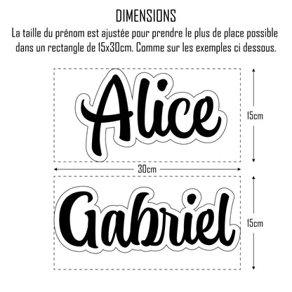 Personalized wooden first name – Door or child’s bedroom decoration – Birth, baby shower, birthday gift idea – Made in France