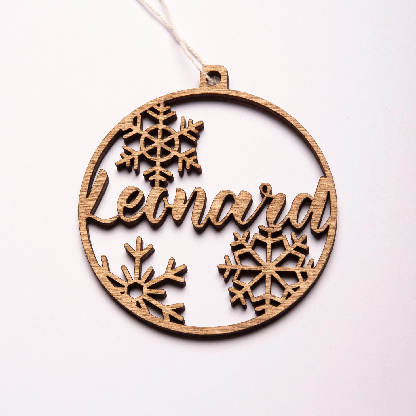Christmas Snowflake Ball Suspension Personalized Name Birth Gift First Christmas Baby or Animals Unique