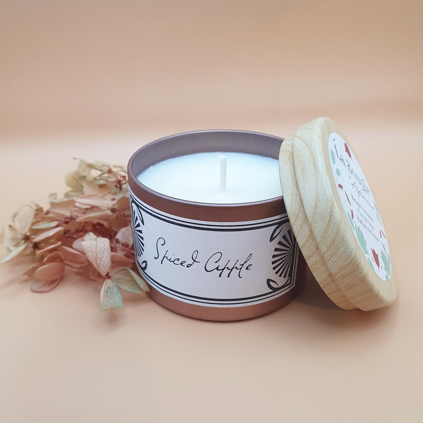 Bougie parfumée Spiced Apple – Copper Edition | Cire de soja naturelle | Fabriquée en France