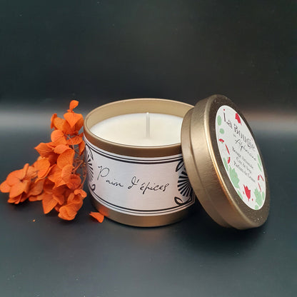 Bougie parfumée Pain d'épices – Gold Edition | Cire de soja naturelle | Fabriquée en France