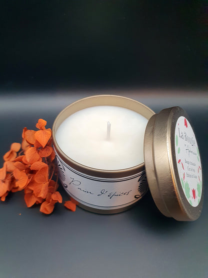 Bougie parfumée Pain d'épices – Gold Edition | Cire de soja naturelle | Fabriquée en France