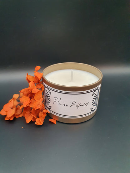 Bougie parfumée Pain d'épices – Gold Edition | Cire de soja naturelle | Fabriquée en France