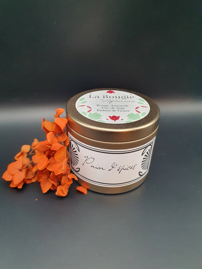 Bougie parfumée Pain d'épices – Gold Edition | Cire de soja naturelle | Fabriquée en France