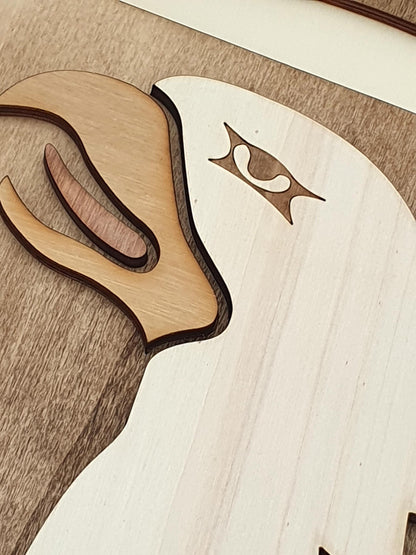 Applique murale 101st Airborne en bois | Décoration militaire vintage US Army | Cadeau vétéran Seconde Guerre mondiale WW2 Militaria
