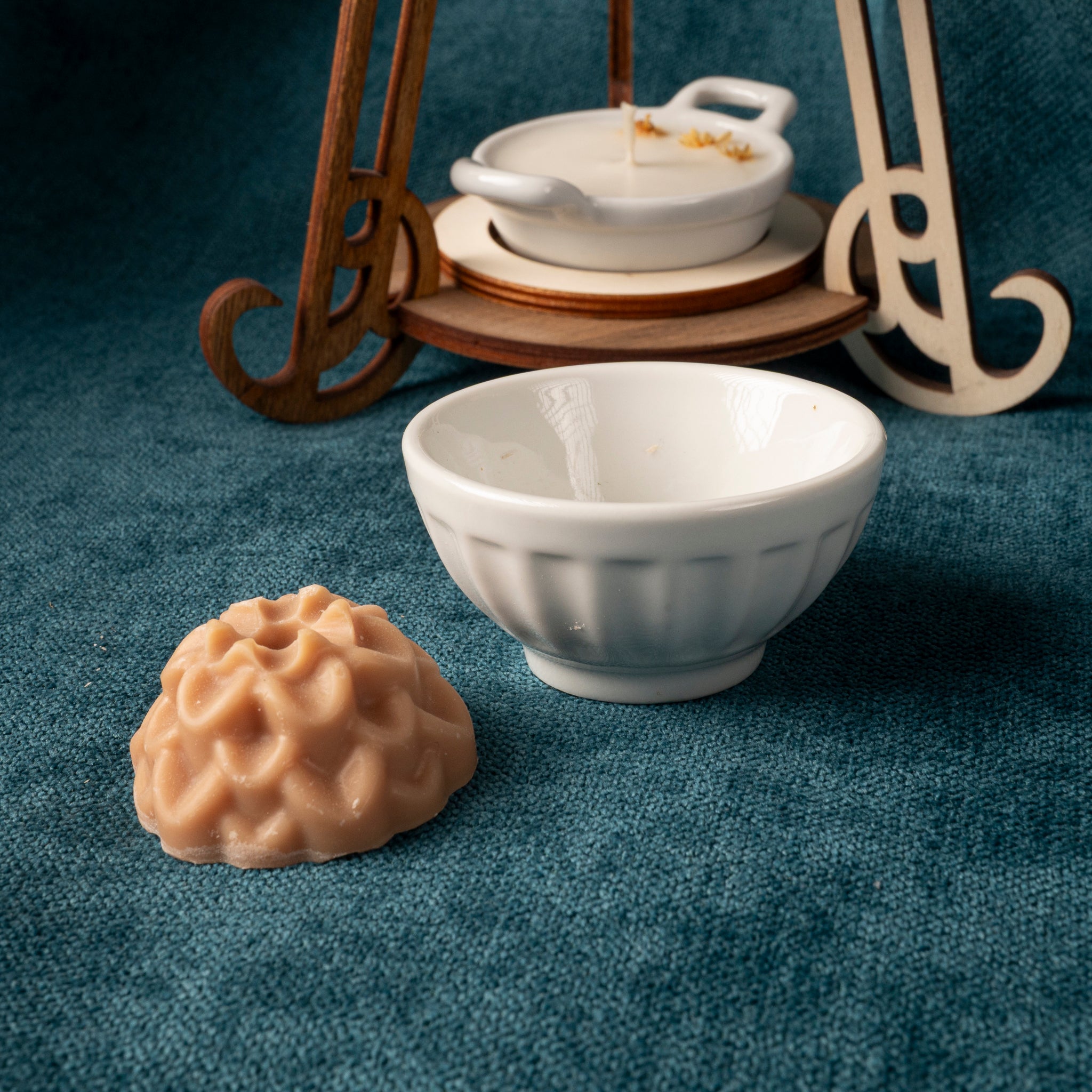 Brûleur à Fondants Parfumés Art Nouveau en Bois – Diffuseur de Cire