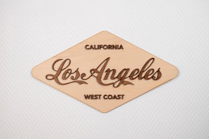 Los Angeles Wooden Wall Decor - California West Coast - Vintage Retro USA Travel