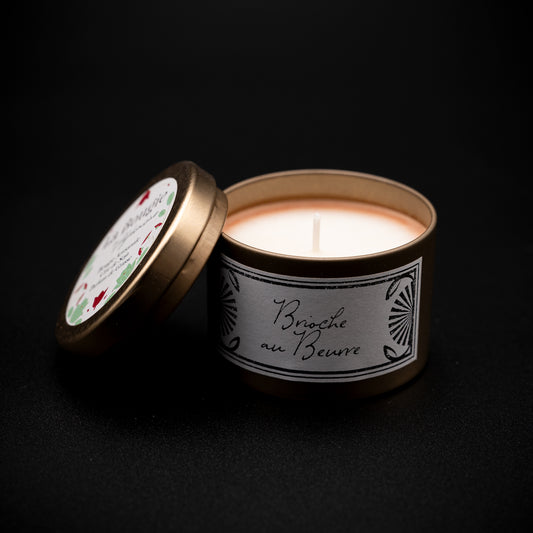 Bougie parfumée brioche au beurre en cire de soja naturelle - Parfum d’une boulangerie réconfortante